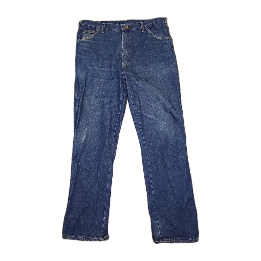 Dickies Jeans Mens 38x34 Straight Fit Blue Denim Workwear Classic Durable